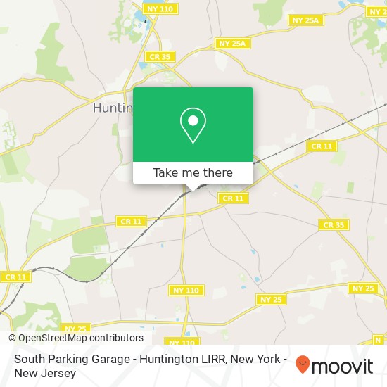 South Parking Garage - Huntington LIRR map