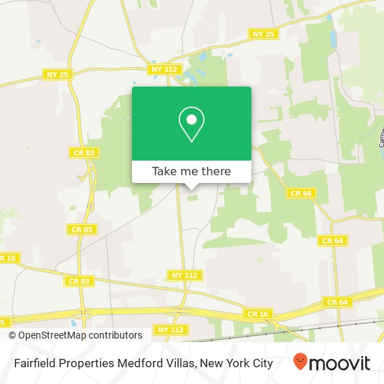 Mapa de Fairfield Properties Medford Villas