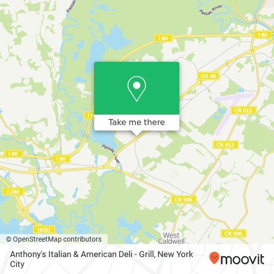 Mapa de Anthony's Italian & American Deli - Grill