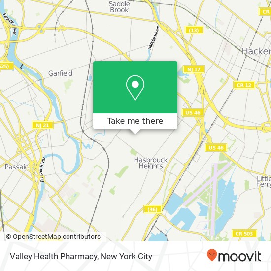 Mapa de Valley Health Pharmacy