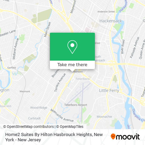 Mapa de Home2 Suites By Hilton Hasbrouck Heights