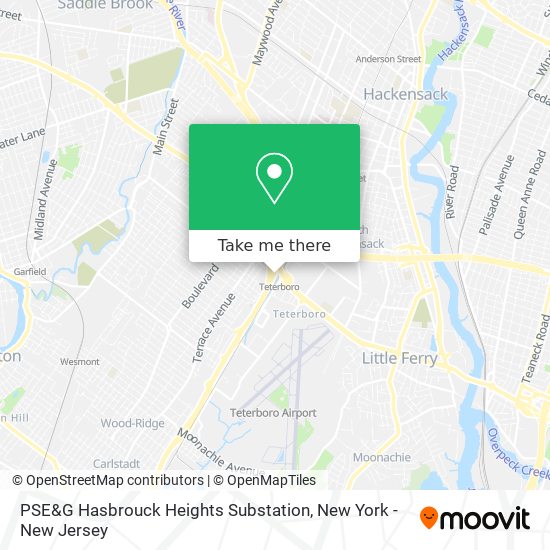 Mapa de PSE&G Hasbrouck Heights Substation
