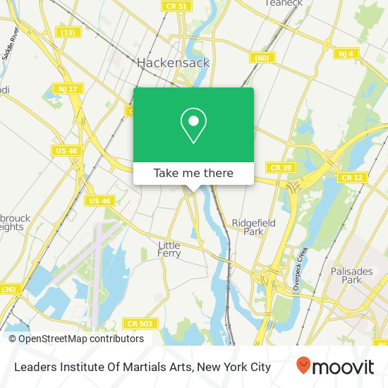 Leaders Institute Of Martials Arts map