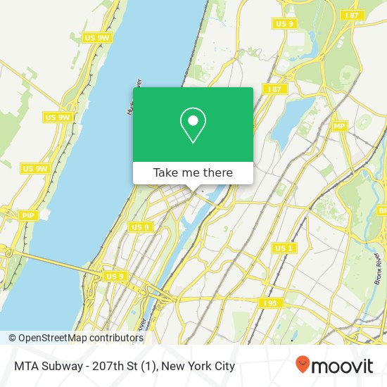 Mapa de MTA Subway - 207th St (1)