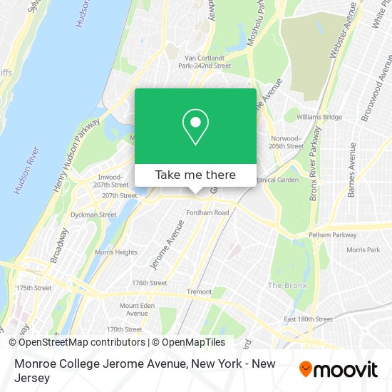 Mapa de Monroe College Jerome Avenue