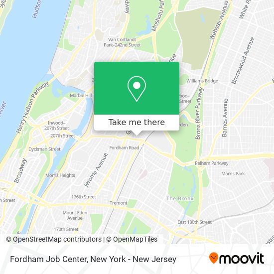 Mapa de Fordham Job Center