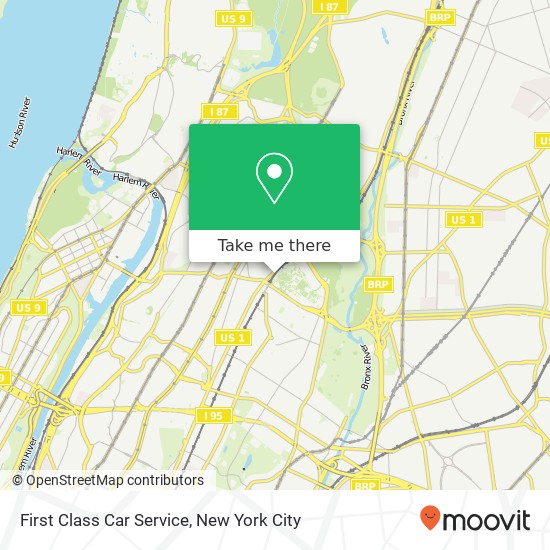 Mapa de First Class Car Service