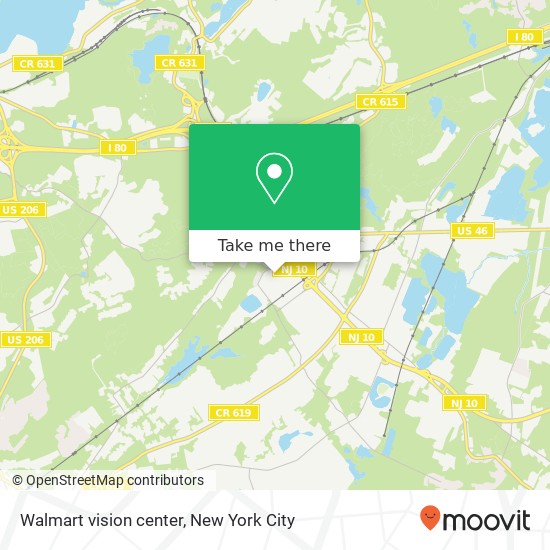 Mapa de Walmart vision center