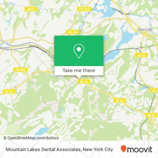 Mountain Lakes Dental Associates map