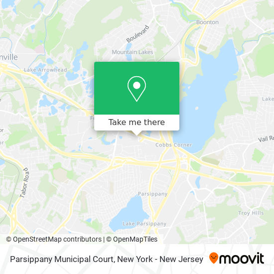 Parsippany Municipal Court map