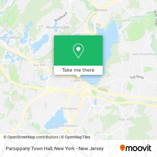 Parsippany Town Hall map