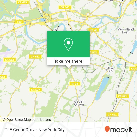 Mapa de TLE Cedar Grove