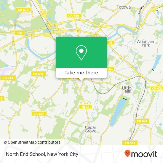 North End School map