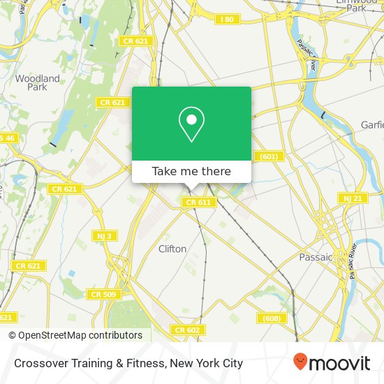 Mapa de Crossover Training & Fitness