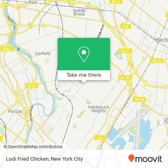 Mapa de Lodi Fried Chicken