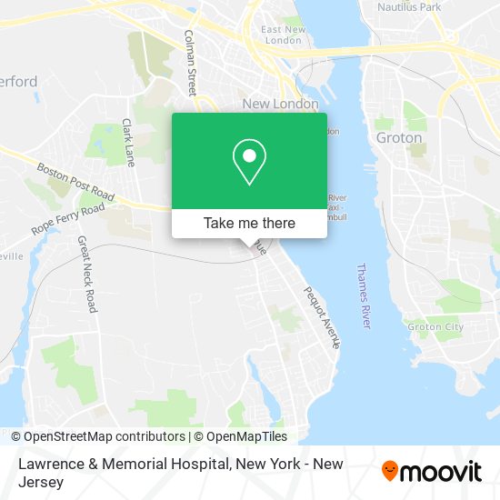 Lawrence & Memorial Hospital map