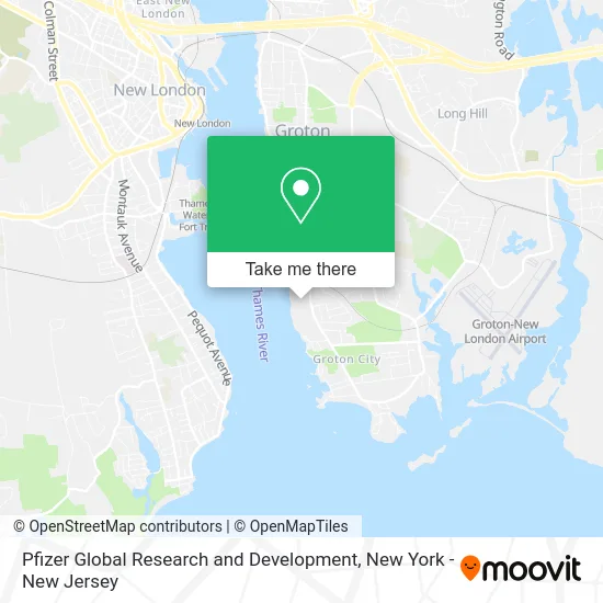 Pfizer Global Research and Development map