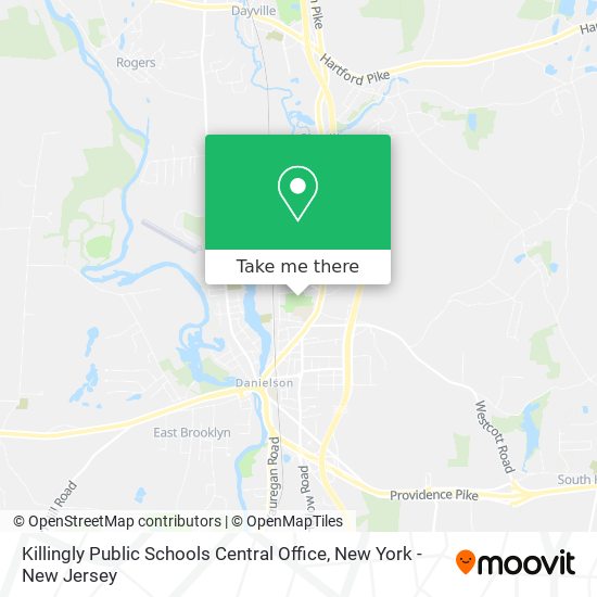 Killingly Public Schools Central Office map