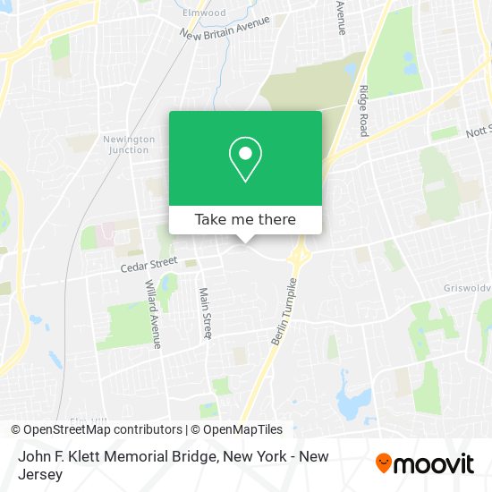 John F. Klett Memorial Bridge map