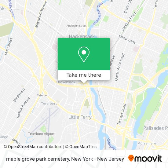 Mapa de maple grove park cemetery
