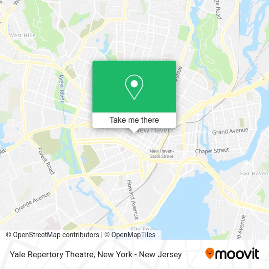Yale Repertory Theatre map