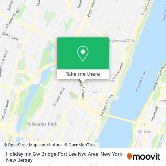 Holiday Inn Gw Bridge-Fort Lee Nyc Area map