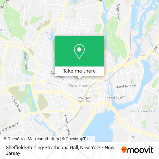 Mapa de Sheffield-Sterling-Strathcona Hall