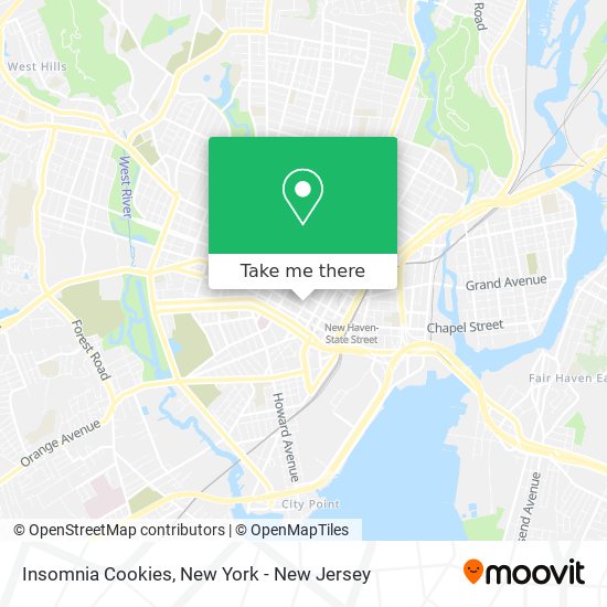 Mapa de Insomnia Cookies