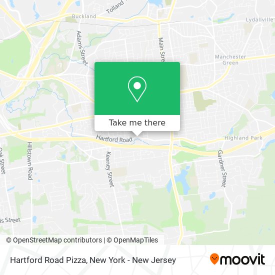 Hartford Road Pizza map