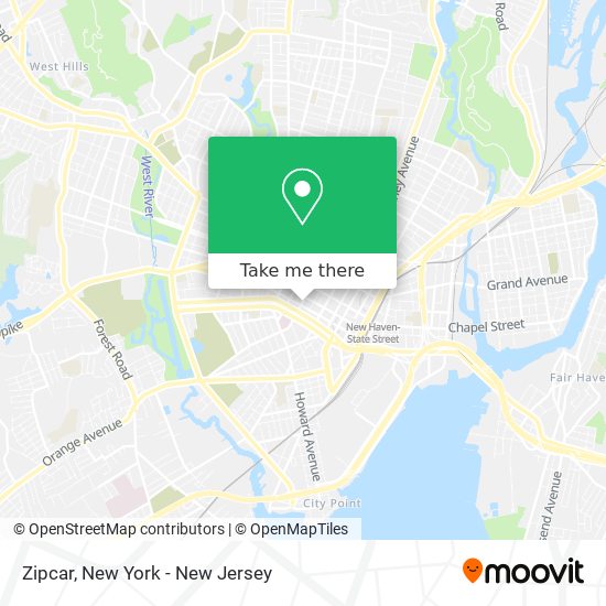 Zipcar map