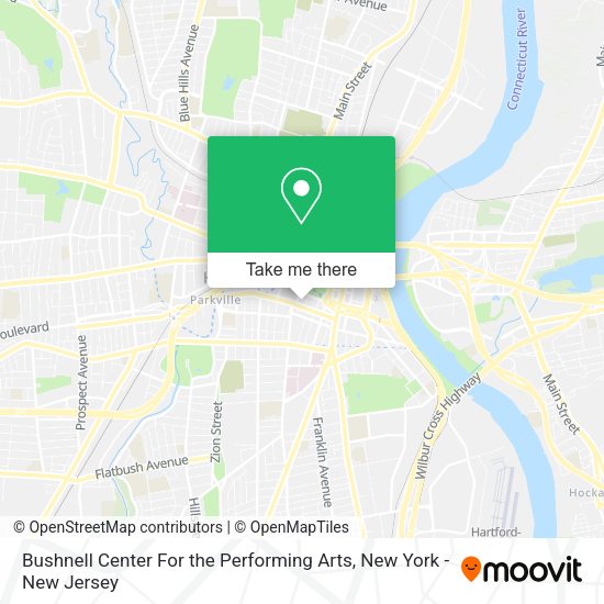 Bushnell Center For the Performing Arts map