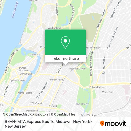 BxM4- MTA Express Bus To Midtown map