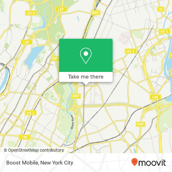 Mapa de Boost Mobile