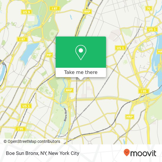 Mapa de Boe Sun Bronx, NY