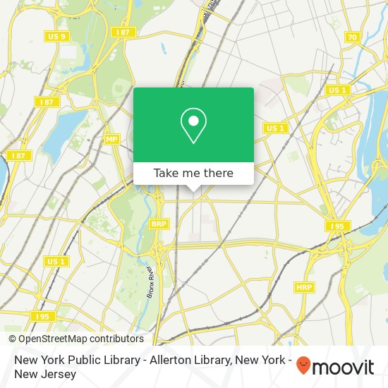 New York Public Library - Allerton Library map