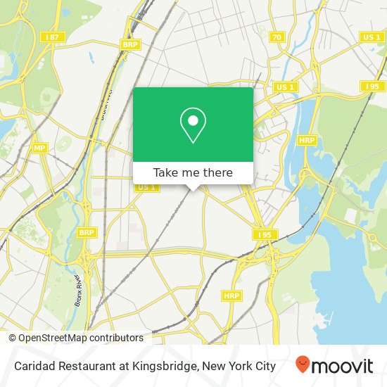 Caridad Restaurant at Kingsbridge map