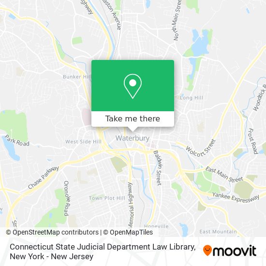 Mapa de Connecticut State Judicial Department Law Library