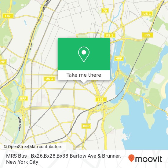 MRS Bus - Bx26,Bx28,Bx38 Bartow Ave & Brunner map