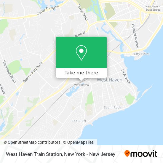 West Haven Train Station map