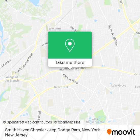 Smith Haven Chrysler Jeep Dodge Ram map