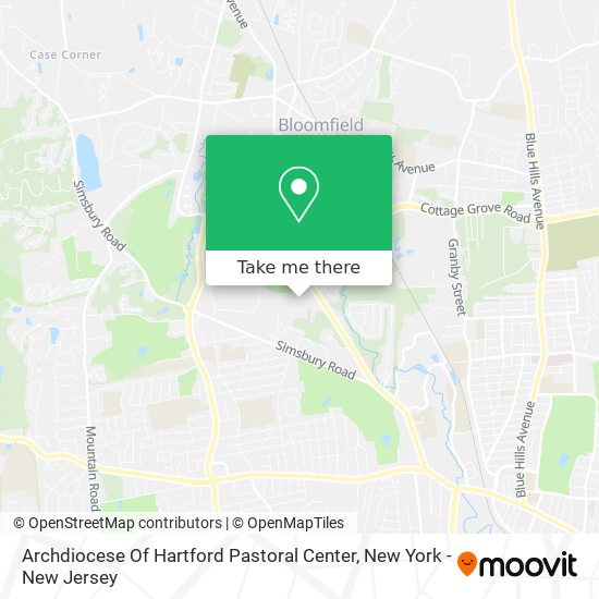 Archdiocese Of Hartford Pastoral Center map