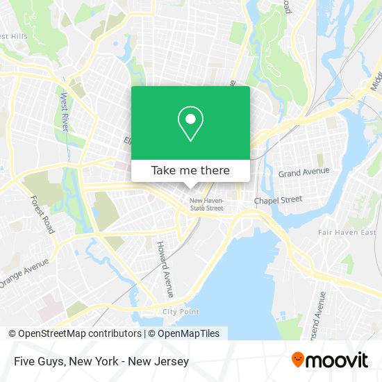 Five Guys map