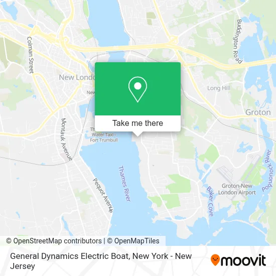 General Dynamics Electric Boat map