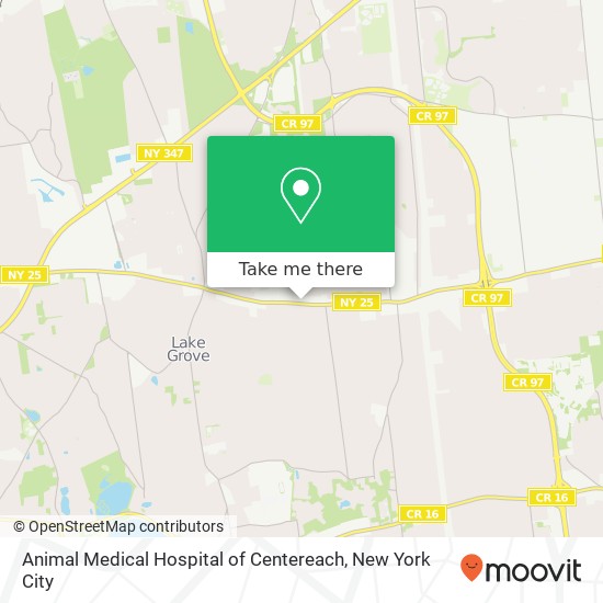Mapa de Animal Medical Hospital of Centereach