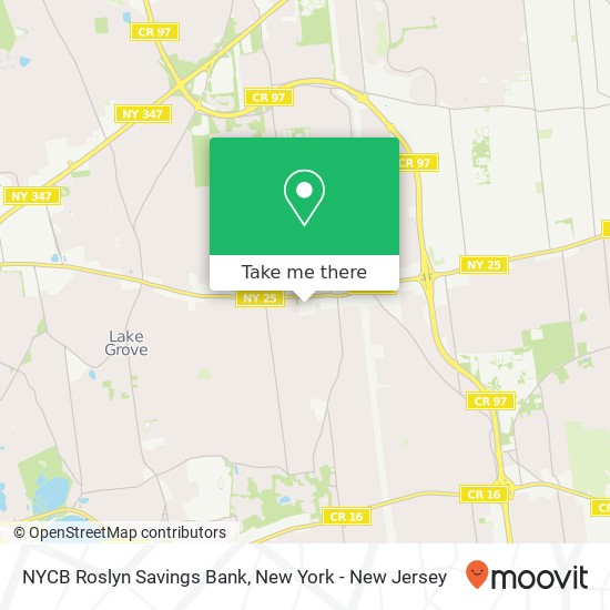Mapa de NYCB Roslyn Savings Bank