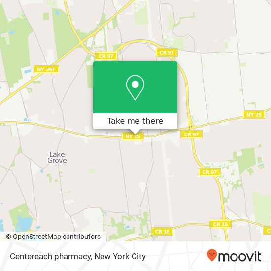 Mapa de Centereach pharmacy