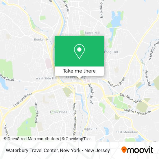 Waterbury Travel Center map