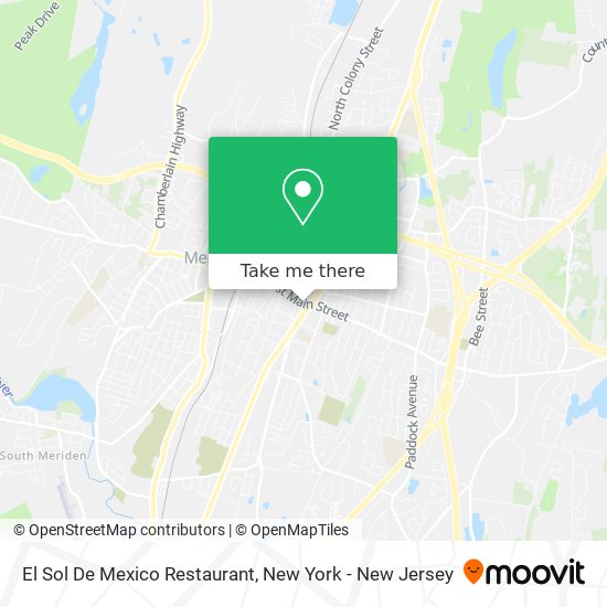 Mapa de El Sol De Mexico Restaurant