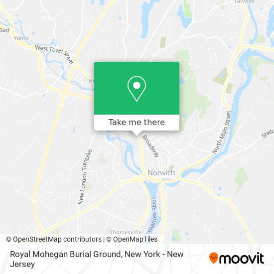 Mapa de Royal Mohegan Burial Ground