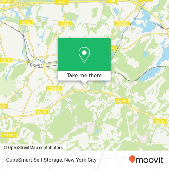 Mapa de CubeSmart Self Storage